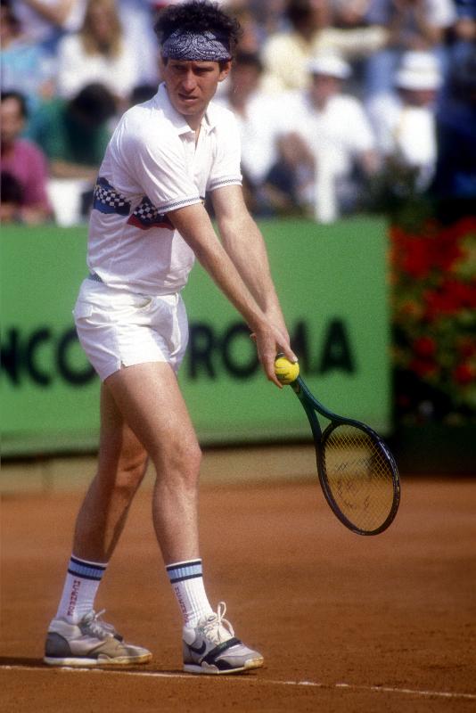 Photo du joueur de tennis americain John McEnroe dans les annees 1980.