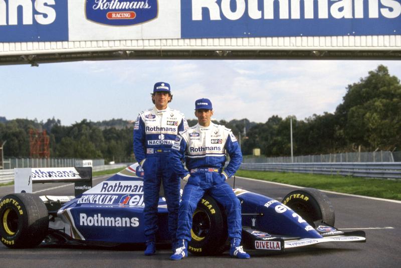 Photo formule 1 Ayrton Senna et Damon Hill, 1994