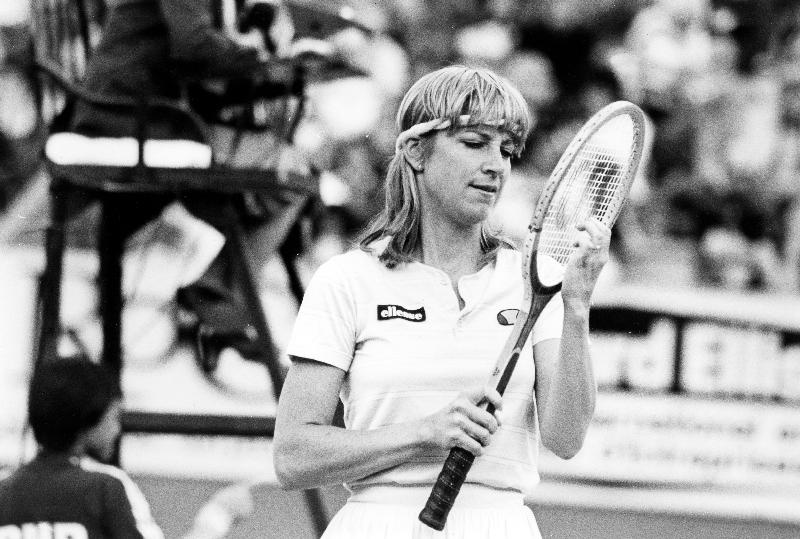 Photo tennis Chris Evert Lloyd tournoi Roland Garros, Paris, France, 1983