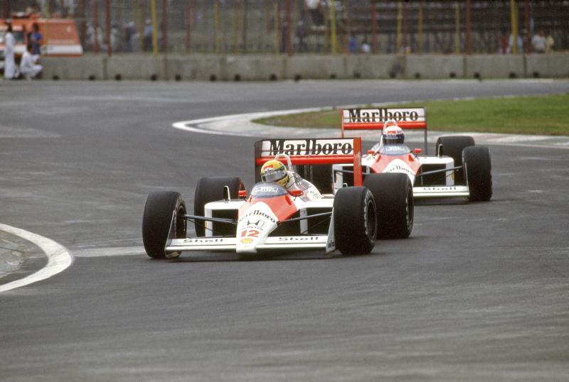 Photo formule 1 Alain Prost et Ayrton Senna, 1988