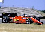  1984 Michele Alboreto conduisant une Ferrari 126C3 à Hockenheim en formule 1.