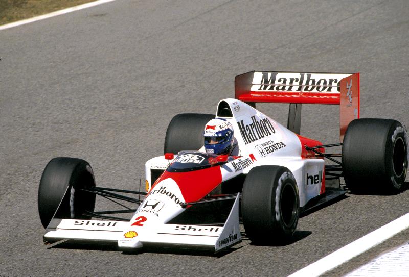 Alain Prost conduisant une McLaren MP4/5, 1989 en formule 1