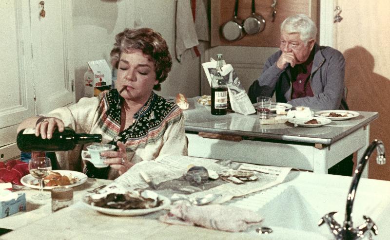 photo film Le Chat de Pierre Granier Deferre avec Simone Signoret et Jean Gabin 1971