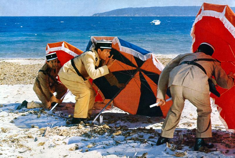 Photo film Le gendarme de St Tropez de Jean Girault avec Jean Lefebvre, Michel Galabru, Louis de Funes, 1964