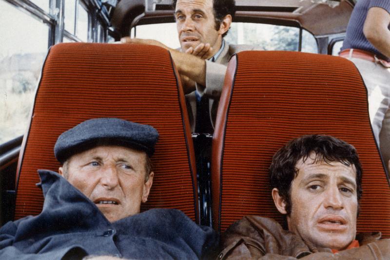 photo film Le cerveau de Gerard Oury avec Bourvil, Jacques Balutin, Jean Paul Belmondo 1969