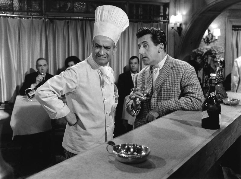 Louis de Funes et Jean Lefebvre Le gentleman d'Epsom de GillesGrangier 1962