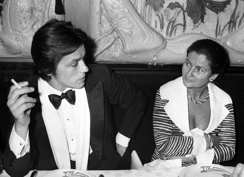 Photo Alain Delon et Simone Veil 