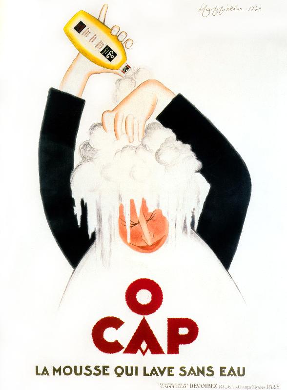 Publicité de Leonetto Cappiello pour le shampooing O'Cap 1930