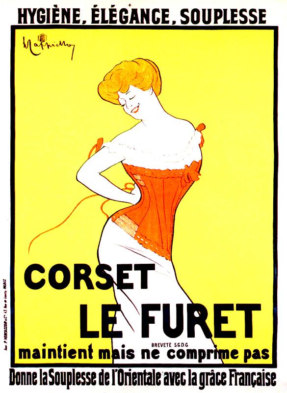 Publicite pour le Corset le Furet, affiche de Leonetto Cappiello, 1901