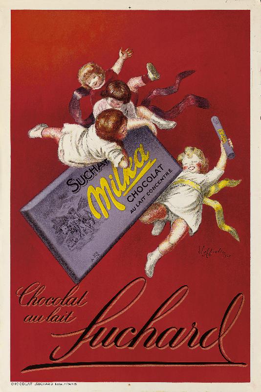 Affiche publicitaire pour les chocolats Milka par Suchard, 1925