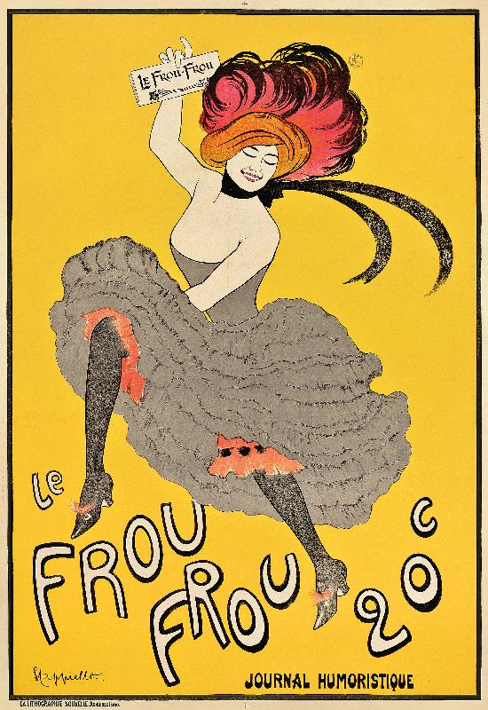 Affiche publicitaire de la revue française Le Frou Frou, 1899