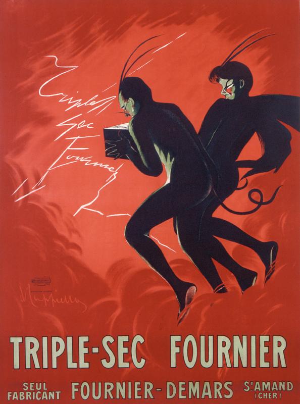 Poster publicitaire Triple-Sec Fournier, imprimé par Vercasson, Paris, c.1920 