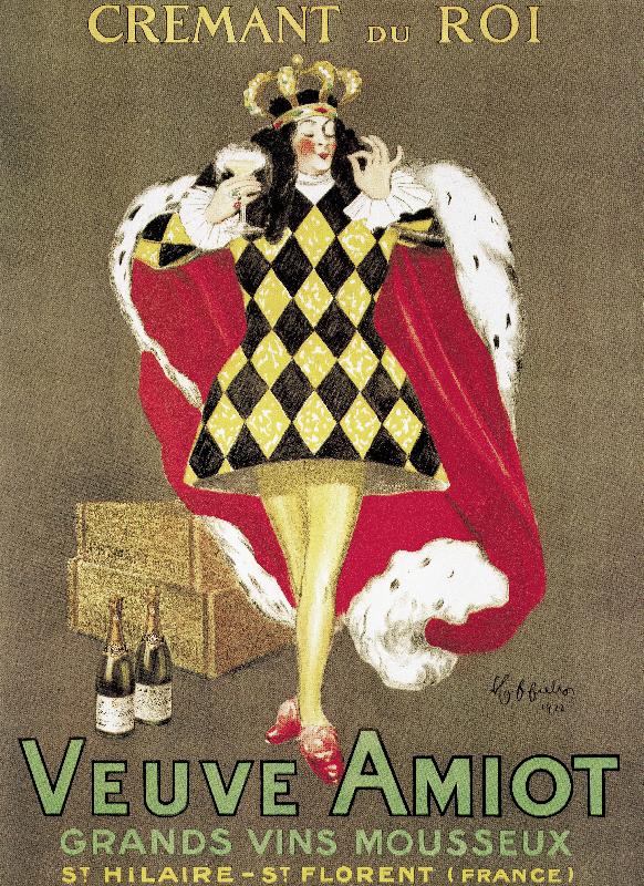 Affiche publicitaire Veuve Amiot vin mousseux, 1922