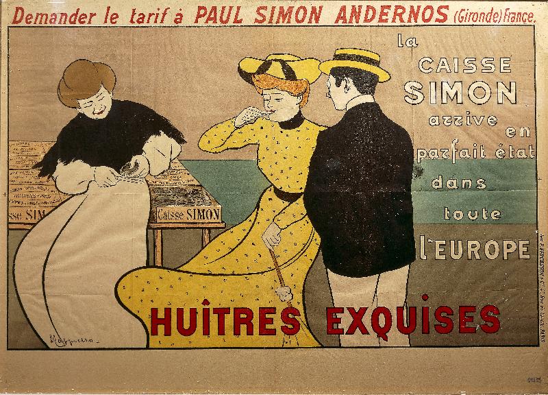 Affiche publicitaire vente d'huîtres, par Leonetto Cappiello, 1901