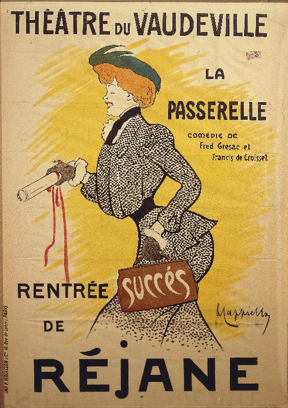 Affiche Théâtre du Vaudeville : La Passerelle, de Leonetto Cappiello