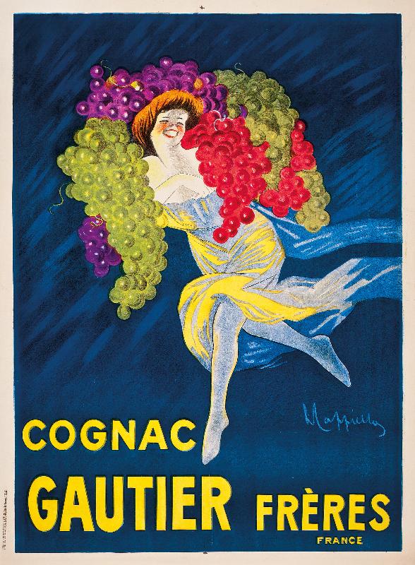 Une affiche publicitaire pour Gautier Frères cognac, 1907