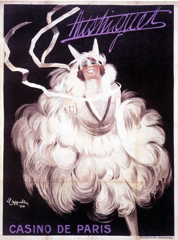 Affiche représentant Mistinguett (Mistinguette) au Casino de Paris, 1920.