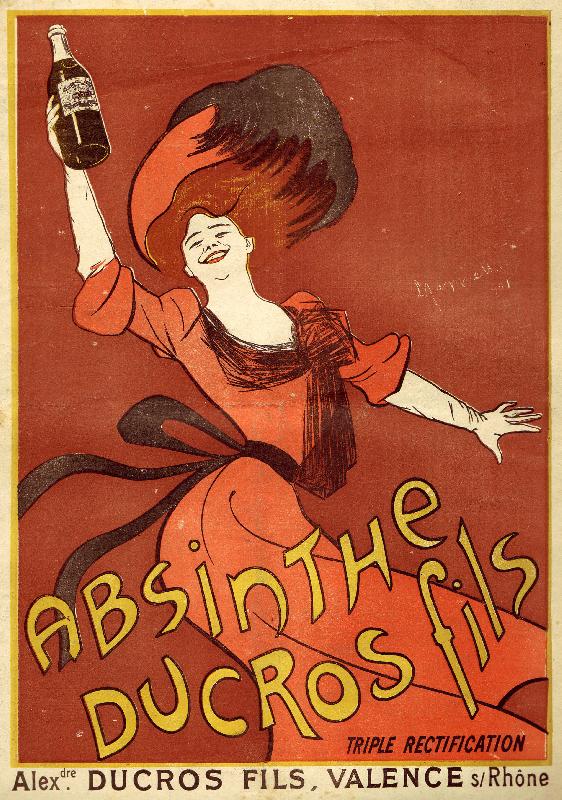 Affiche publicitaire Absinthe Ducros Fils - Le Cri de Paris, 1902