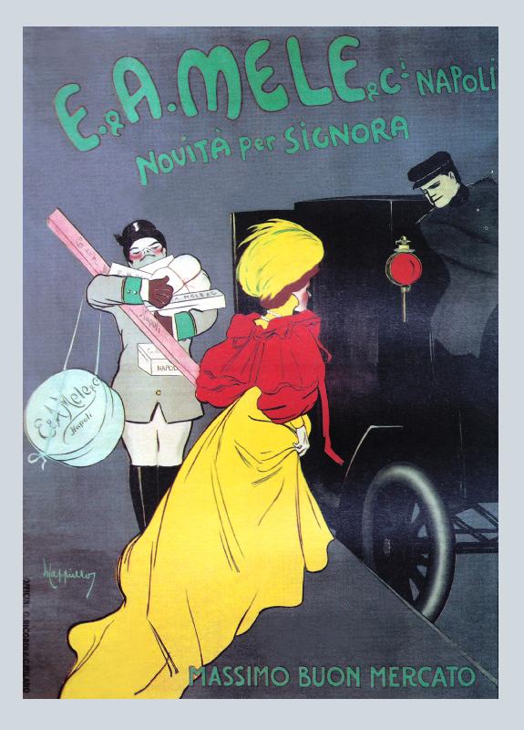 Poster publicitaire Nouveau pour la Signora de Mele