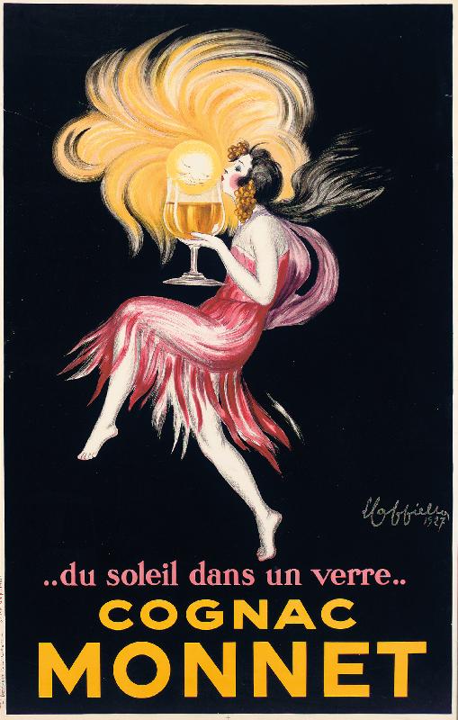 Affiche publicitaire  Cognac Monnet, 1927