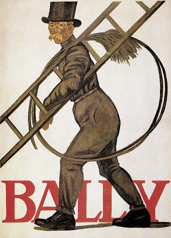  Affiche publicitaire Bally cuir, 1926 