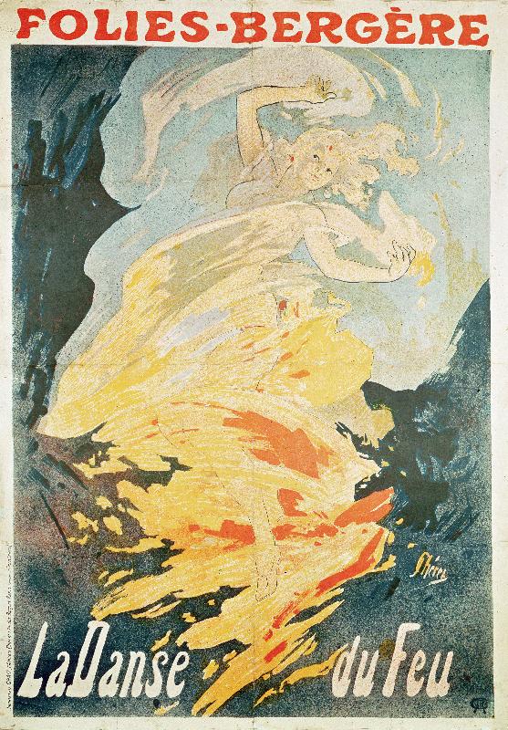 Affiche publicitaire Folies Bergère : la Danse du feu, France 1897