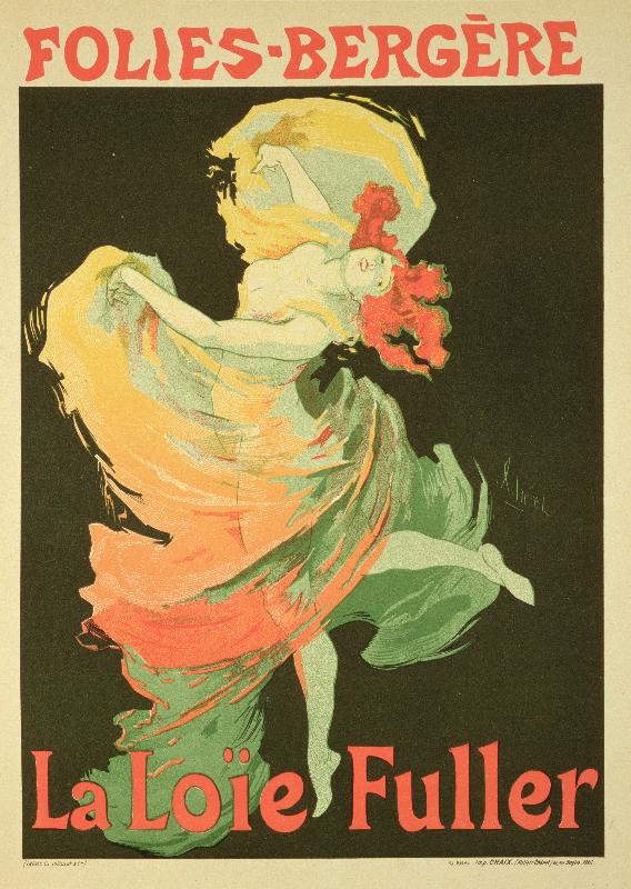 affiche annonçant « Loie Fuller » aux Folies-Bergère, 1893