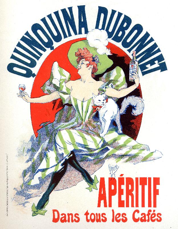 Affiche publicitaire de Jules Cheret pour l'apéritif Quinquina Dubonnet, 1895