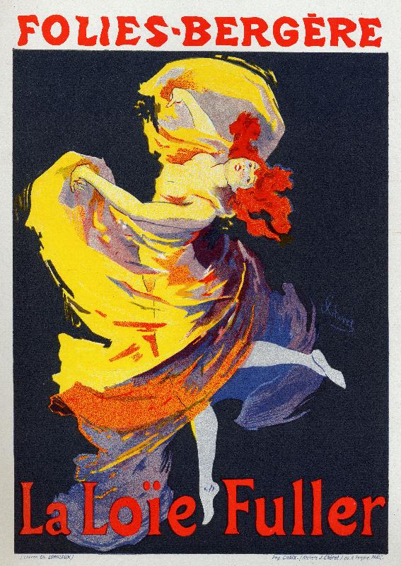 Affiche de Jules Cheret pour le spectacle de la danseuse Loie Fuller à Paris, 1897