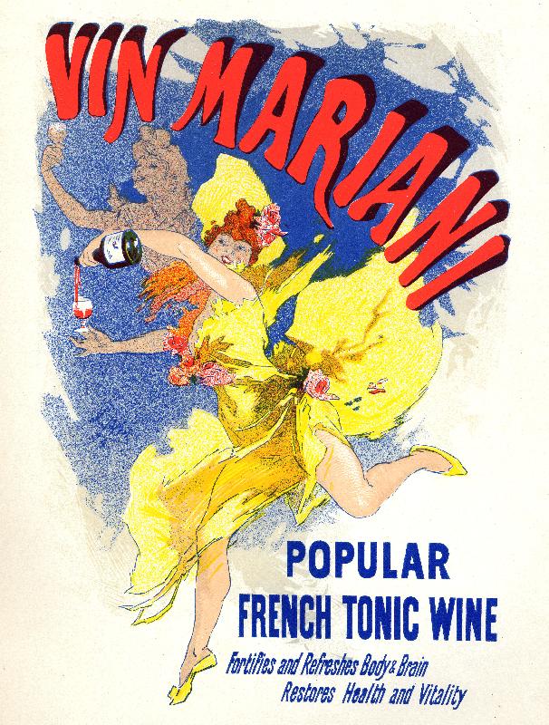 Affiche publicitaire de Jules Cheret pour le vin Mariani, 1896