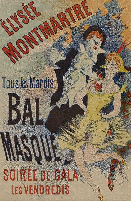 Affiche Élysée Montmartre : Bal Masque, publié le 18 janvier 1891