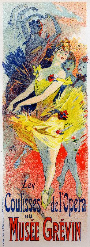 Des danseurs à l'Opéra de Paris. Affiche de Jules Cheret, France, 1896. (affiche)