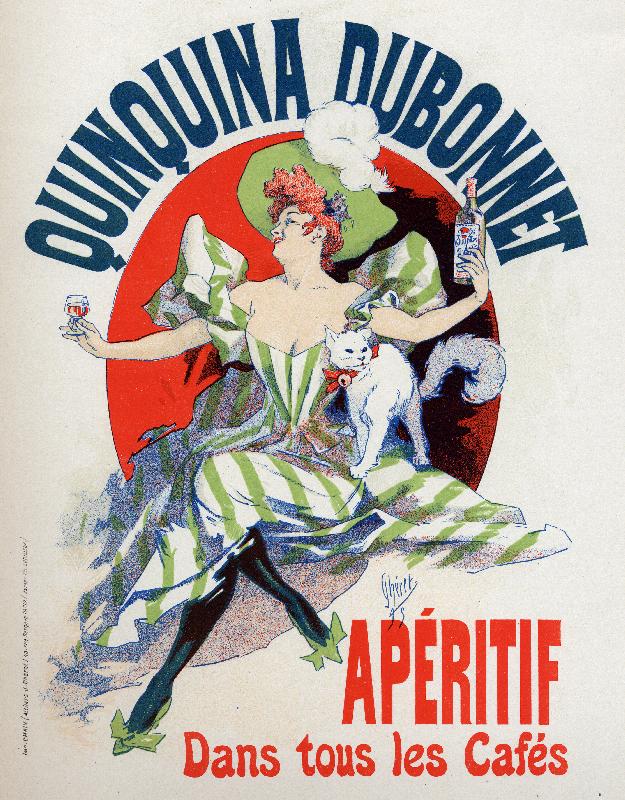 Affiche Nourriture et boissons. Apéritif Quinquina Dubonnet.