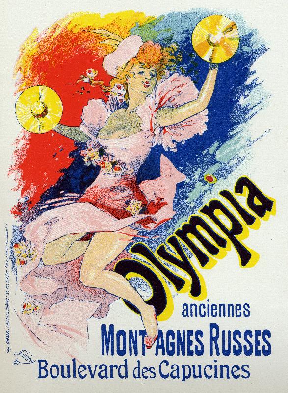 Olympia, salle de musique à Paris. Affiche de Jules Cheret, France, 1892