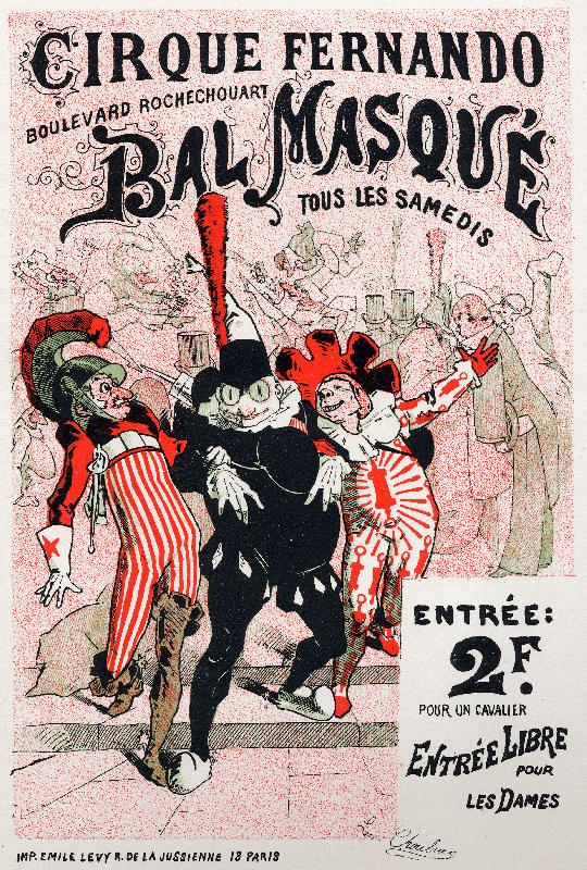 Affiche Le bal de mascarade de Fernando, Paris.