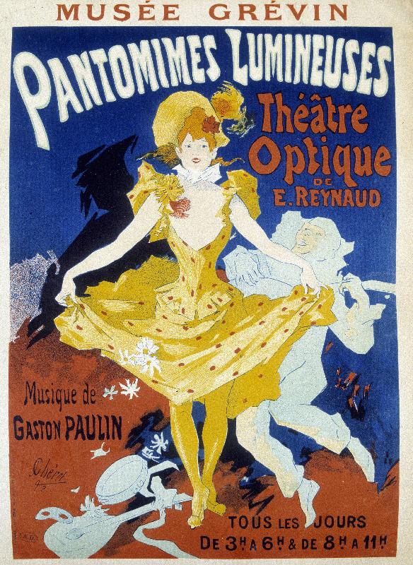 affiche pour les pantomimes lumineuses de Reynaud et Paulin au musée Grévin 