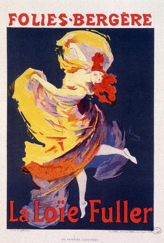 Affiche Loie Fuller aux Folies Bergere - par Jules Cheret, v. 1890