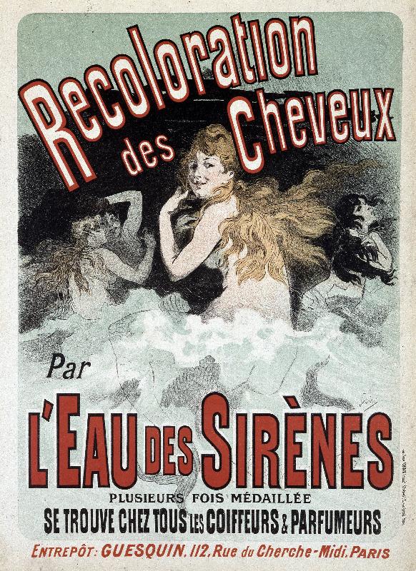 Affiche  Femmes nues dans nuages - L'Eau des sirenes