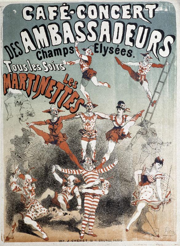 Affiche Les Martinettes au Cafe-Concert des Ambassadeurs 