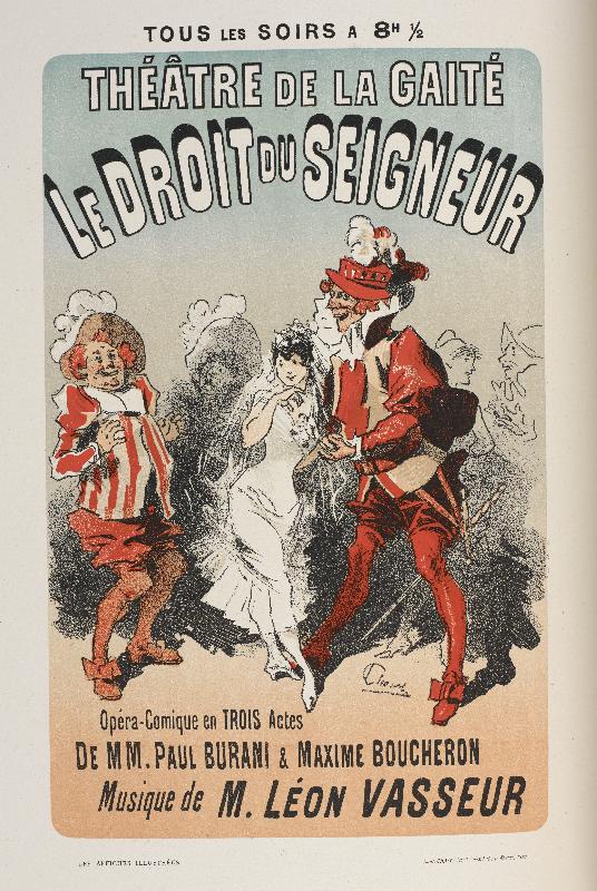 Affiche pour Le Droit du Seigneur, au Théâtre de la Gaité