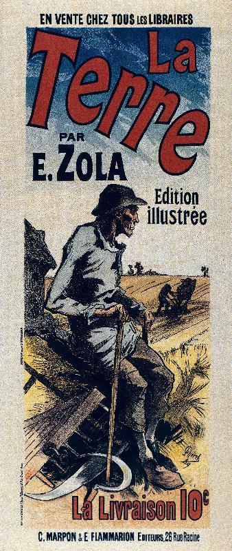 Affiche publicitaire La Terre Emile Zola