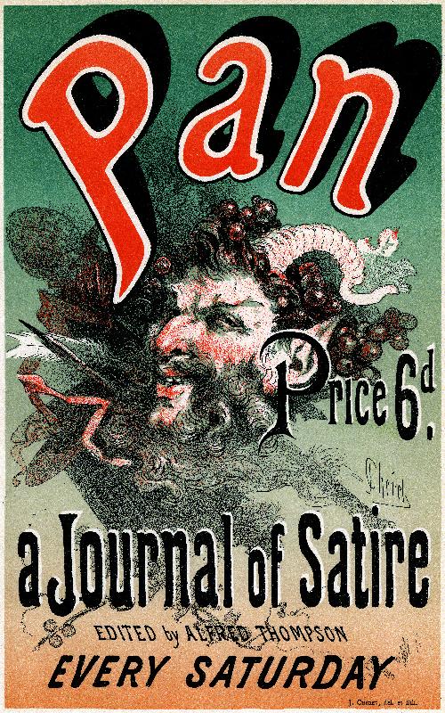  Affiche (1884) pour le journal satirique « Pan », edite par Alfred Thompson 