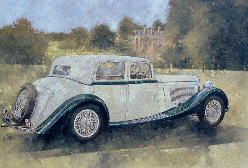 Le Bentley vert et blanc à Althorp