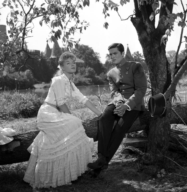 Photo film Christine de Pierre Gaspard-Huit, 1958 avec Romy Schneider et Alain Delon