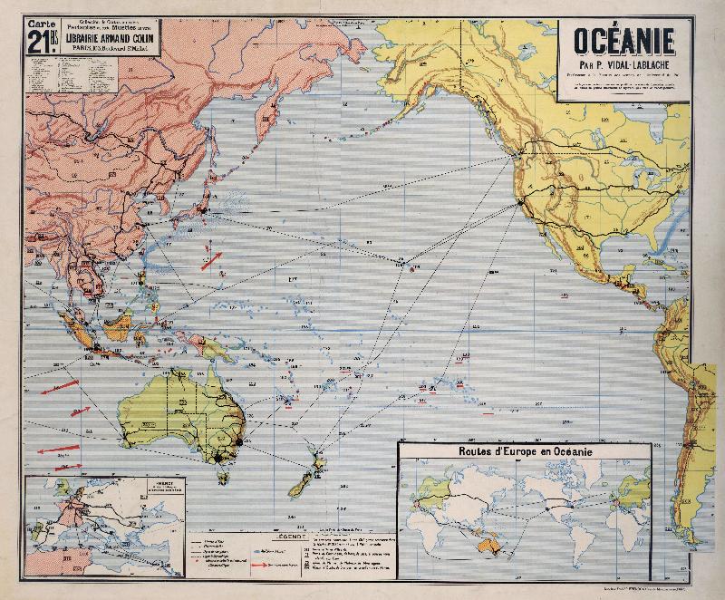 Carte scolaire ancienne Océanie
