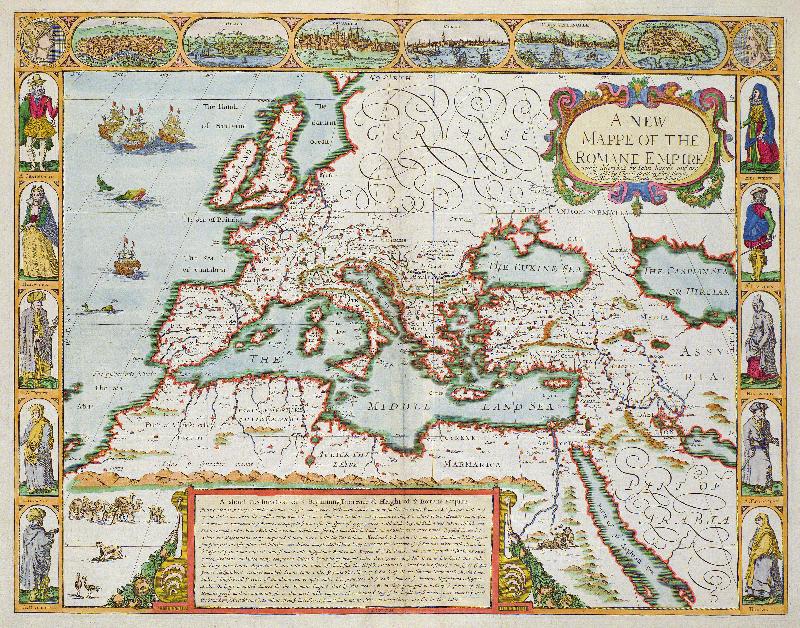 Une nouvelle carte de l'Empire romain, tirée de « A Prospect of the Most Famous Parts of the World », pub. par Bassett 