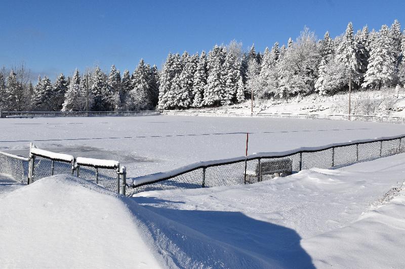Le terrain des loisirs en hiver