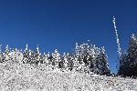 Le sommet de la montagne après la tempête