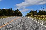Une route de campagne en été