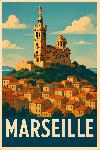 Affiche illustre marseille bonne mere